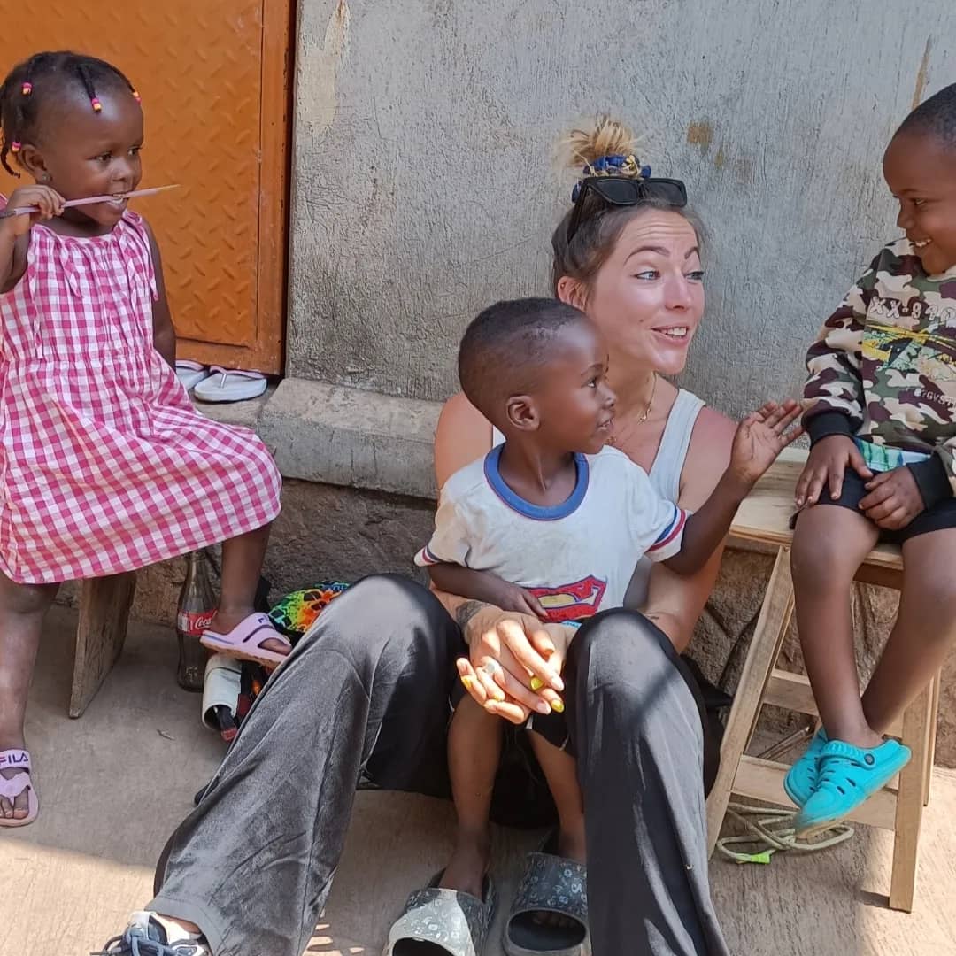 Community visits: sitting with children where they live